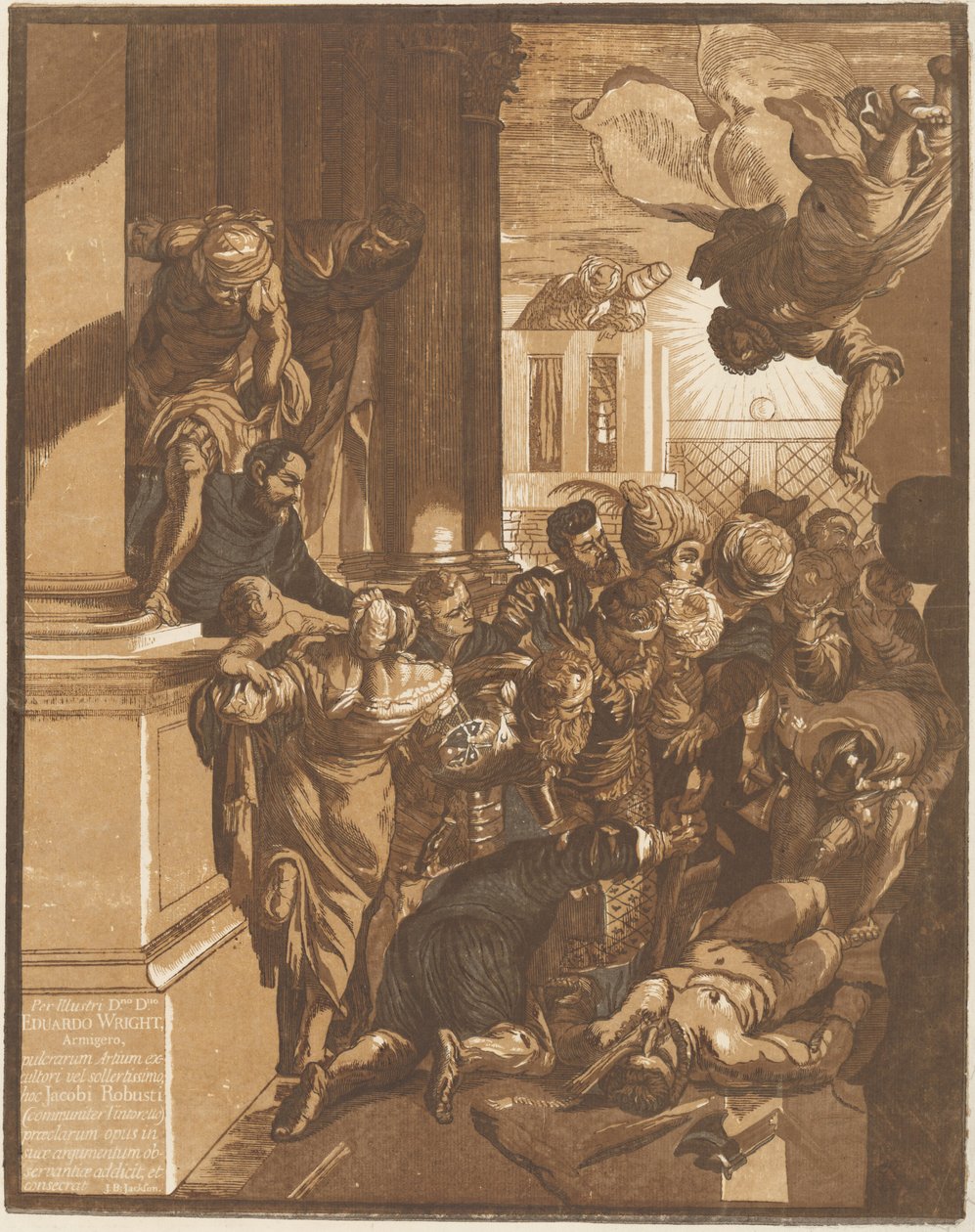 Zázrak svatého Marka (levá strana) od John Baptist Jackson after Jacopo Tintoretto