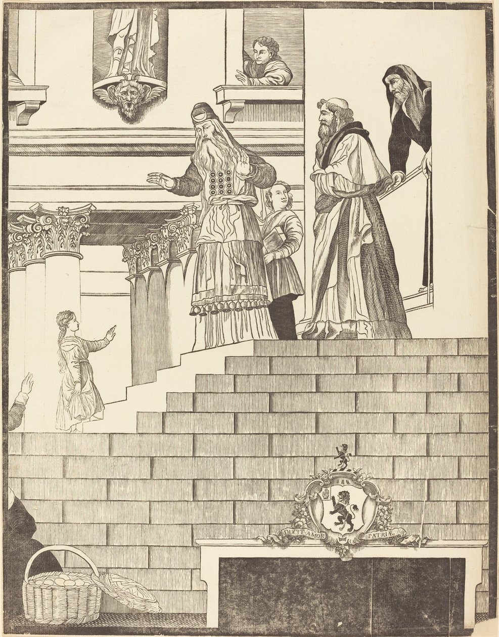 Uvedení Panny Marie v chrámu [pravá deska] od John Baptist Jackson after Titian