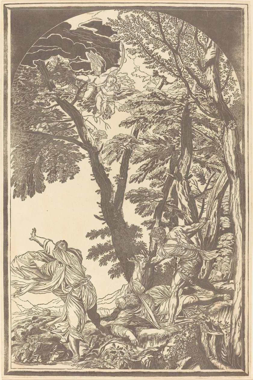 Smrt svatého Petra mučedníka od John Baptist Jackson after Titian