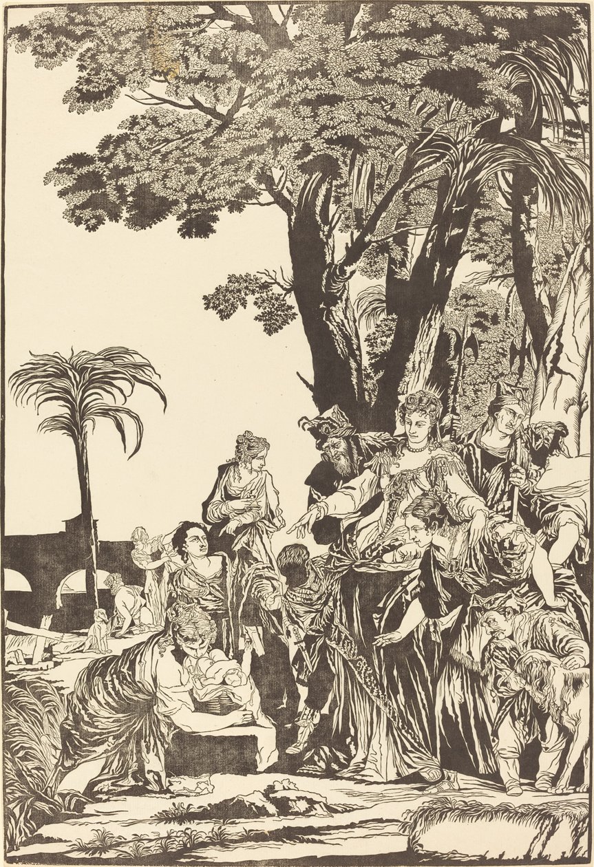 Nalezení Mojžíše od John Baptist Jackson after Veronese