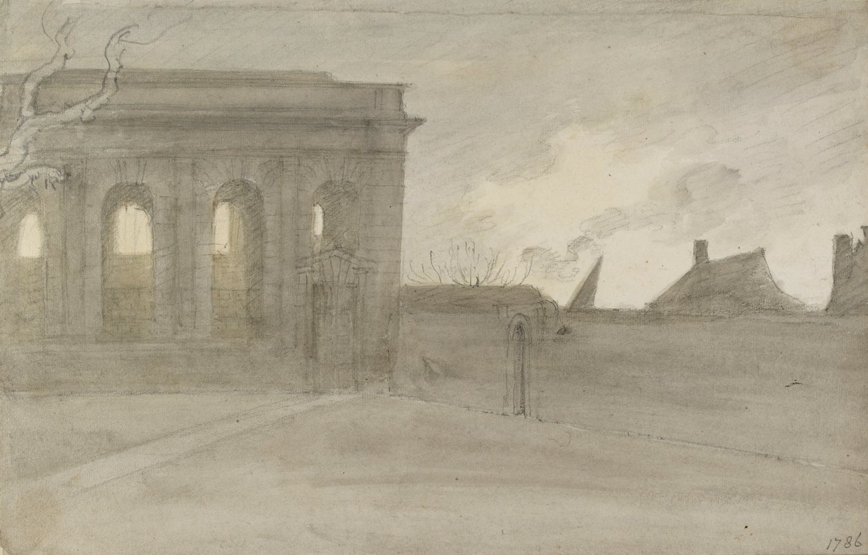 Pembroke College. Oxon., 9. listopadu 1786 od John Baptist Malchair