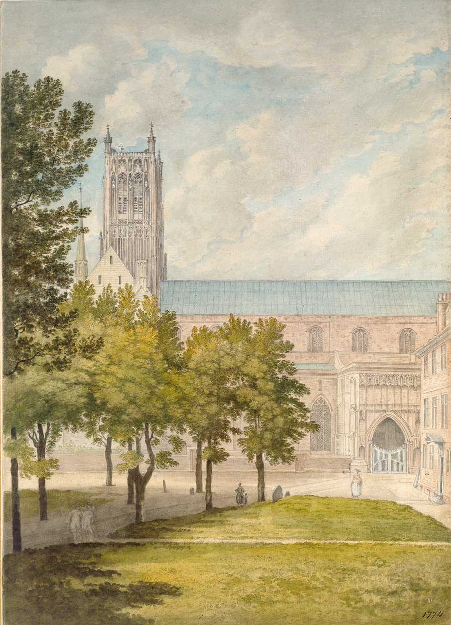 Worcesterská katedrála, pravděpodobně 1774 od John Baptist Malchair