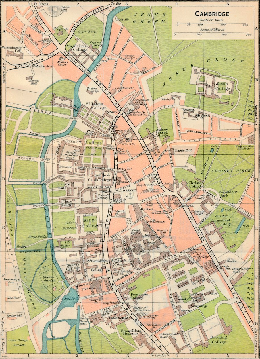 Cambridge, c20. století od John Bartholomew