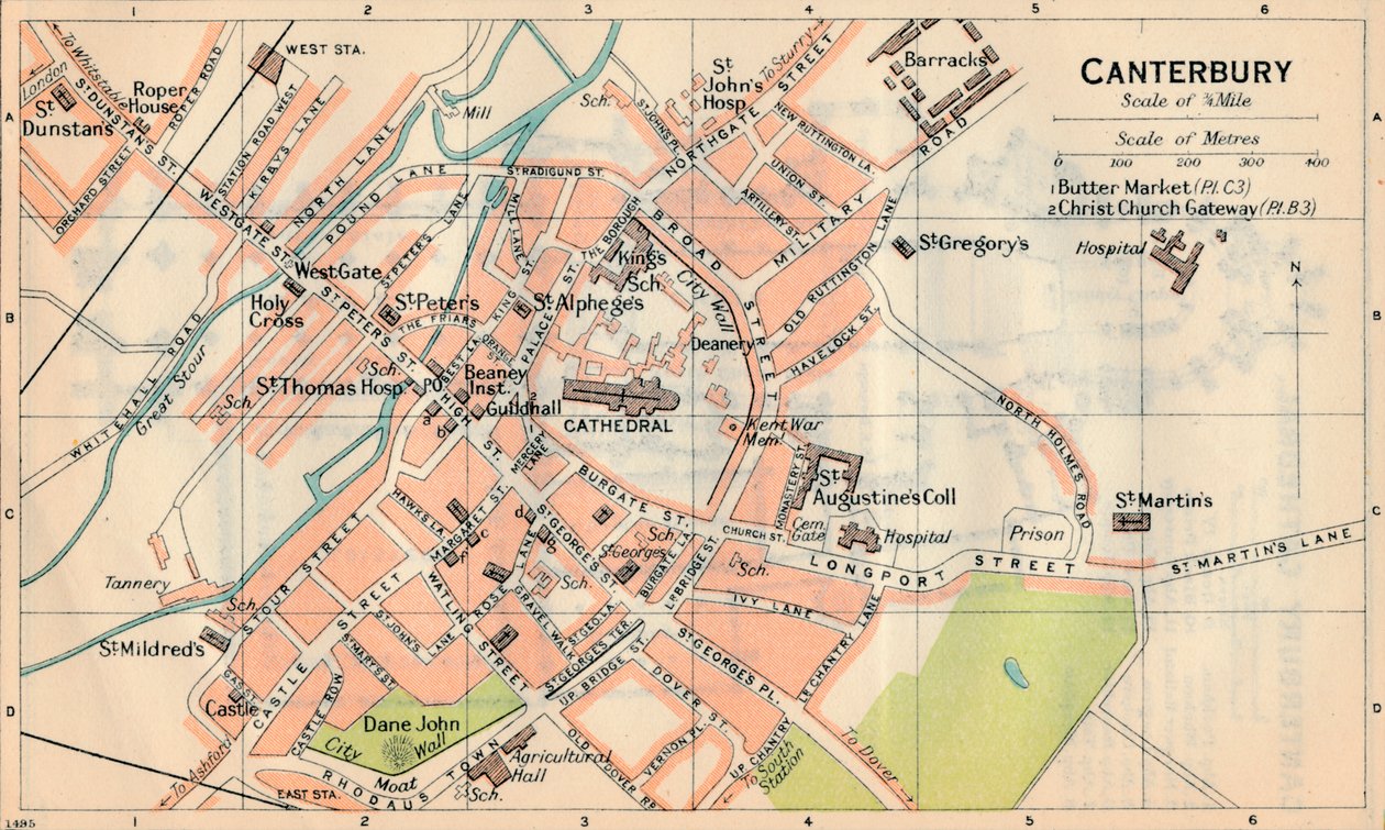 Canterbury, 20. století od John Bartholomew