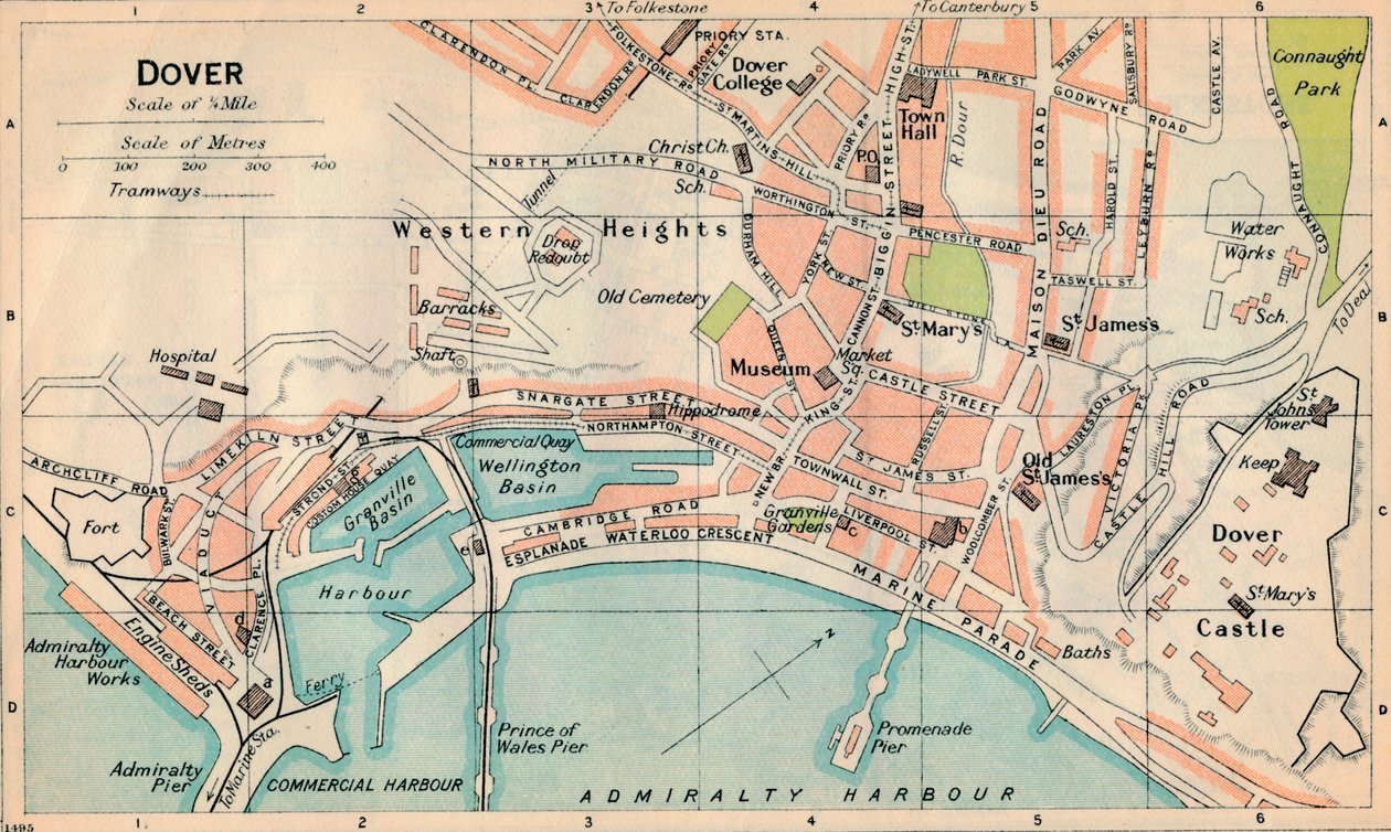 Dover, c20. století od John Bartholomew
