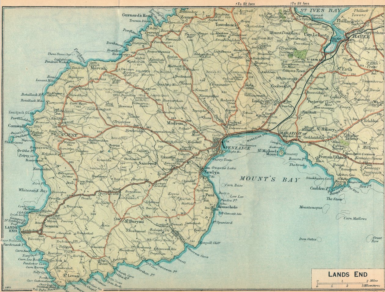 Lands End, c20. století od John Bartholomew