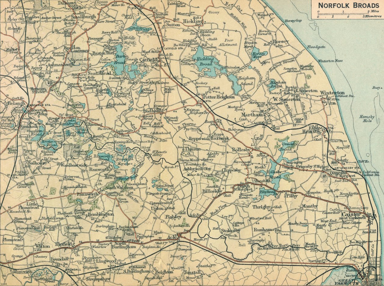 Norfolk Broads, 20. století od John Bartholomew