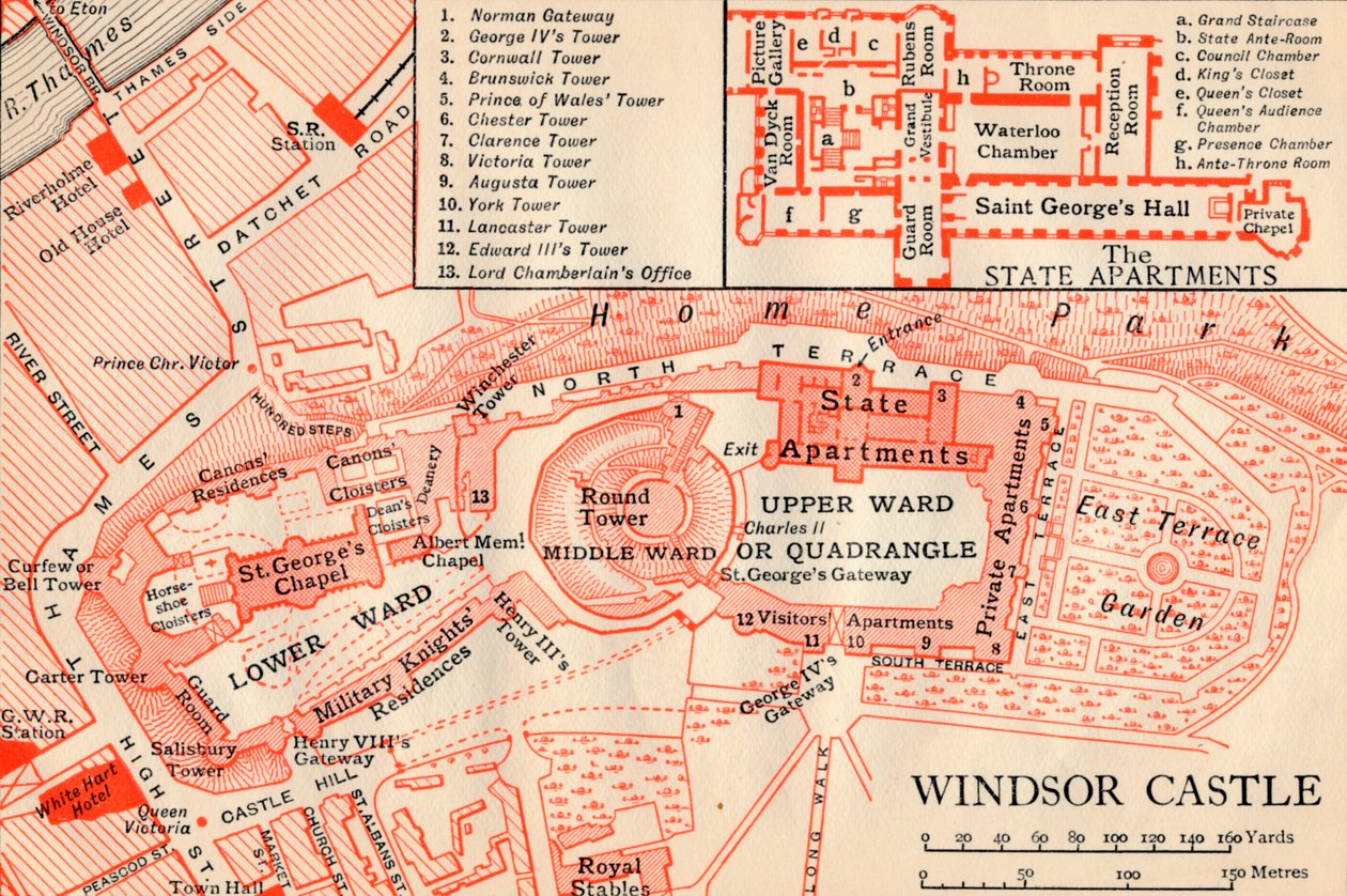 Hrad Windsor, 20. století od John Bartholomew