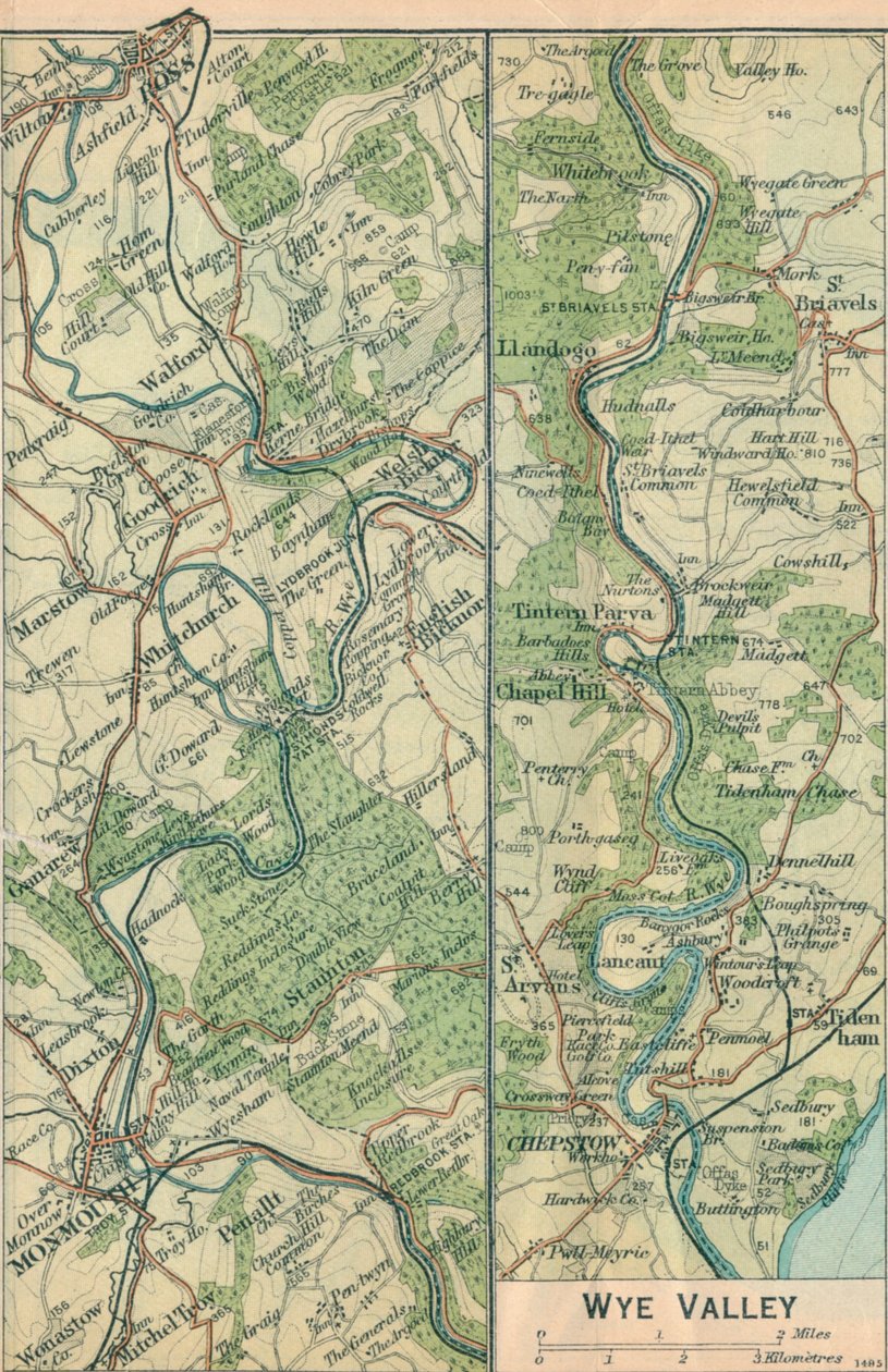 Wye Valley, 20. století od John Bartholomew