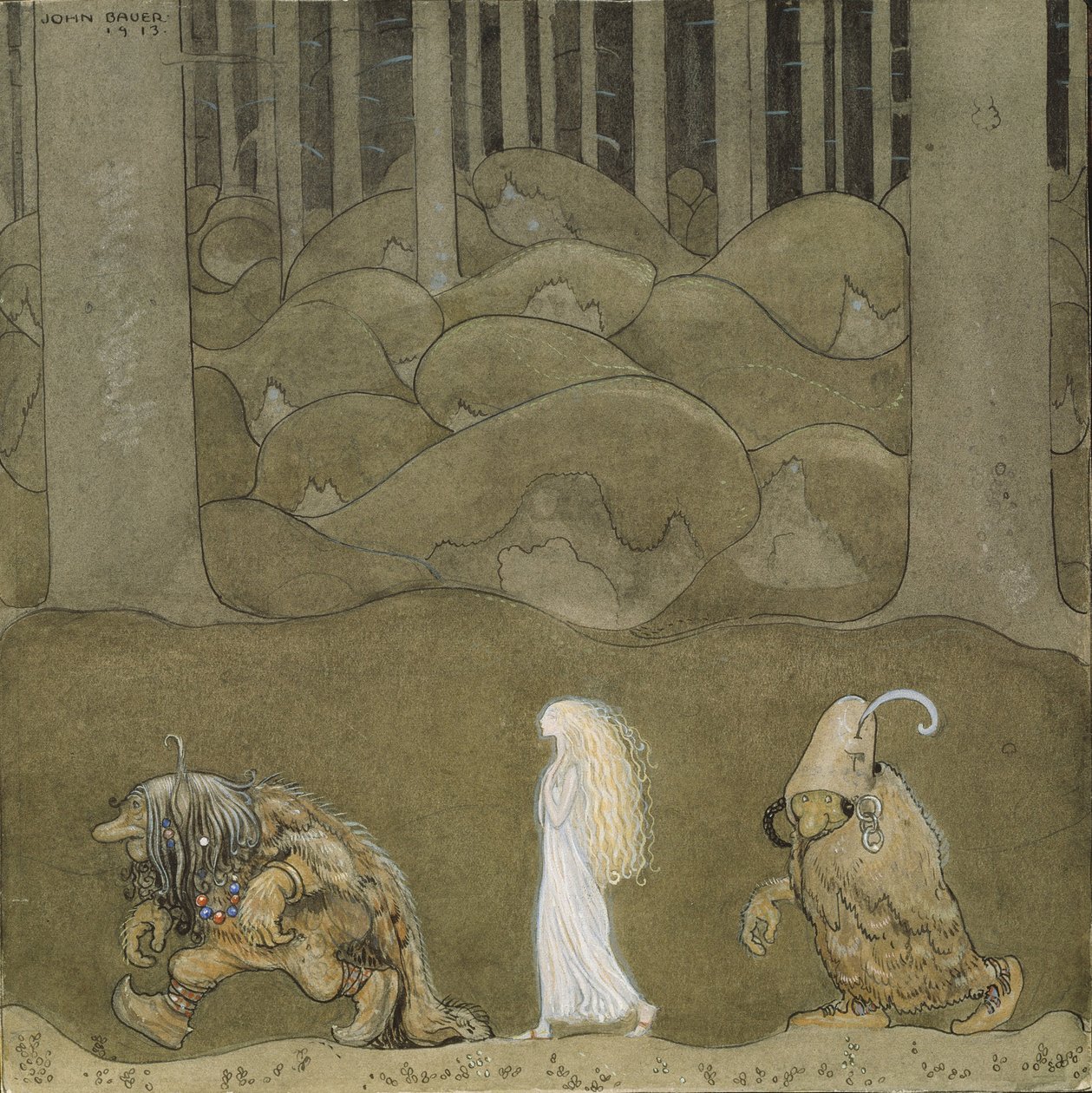 Princezna a trollové od John Bauer