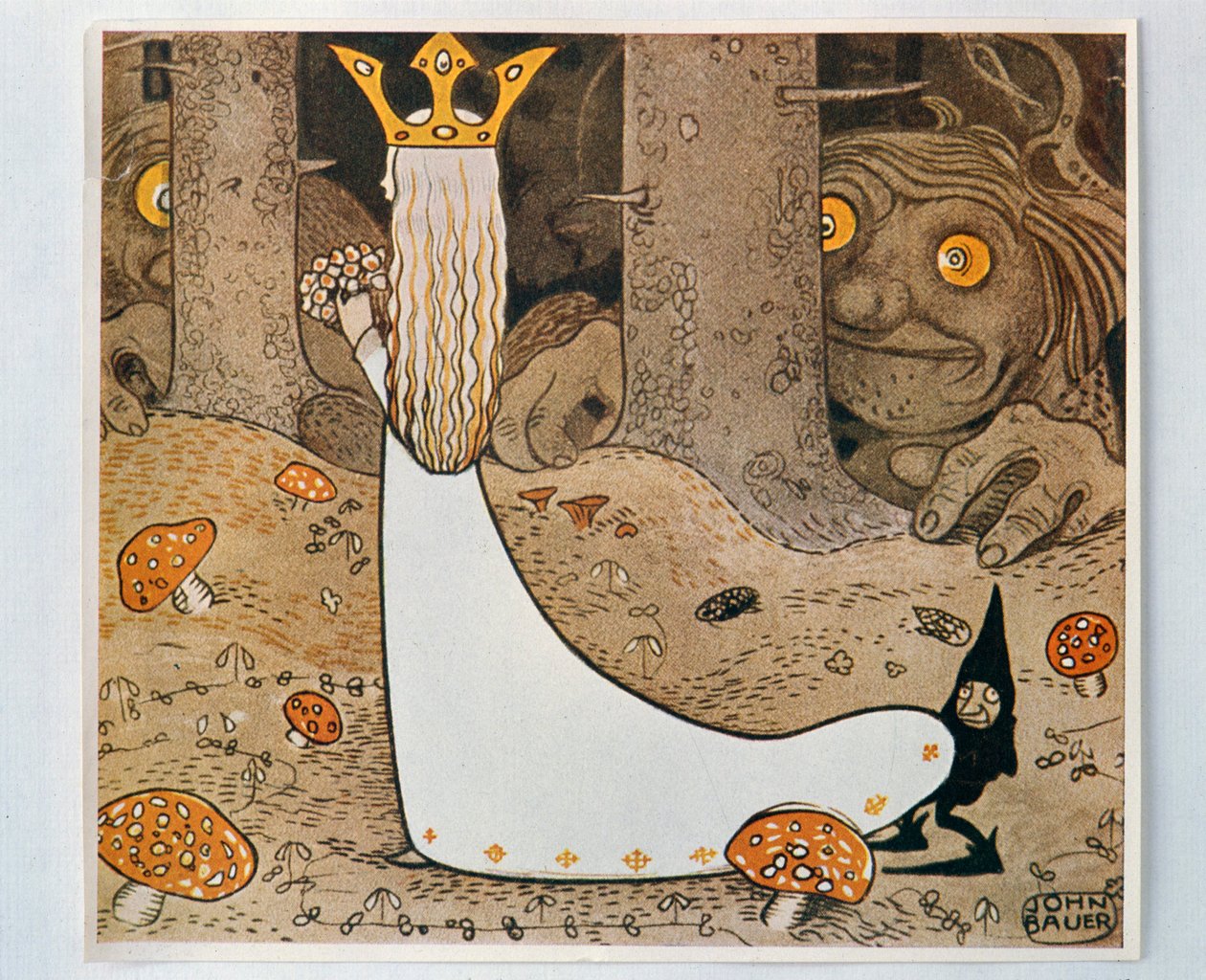 Princezna a troll. Od Bland Tomtar och Troll, 1913 od John Bauer