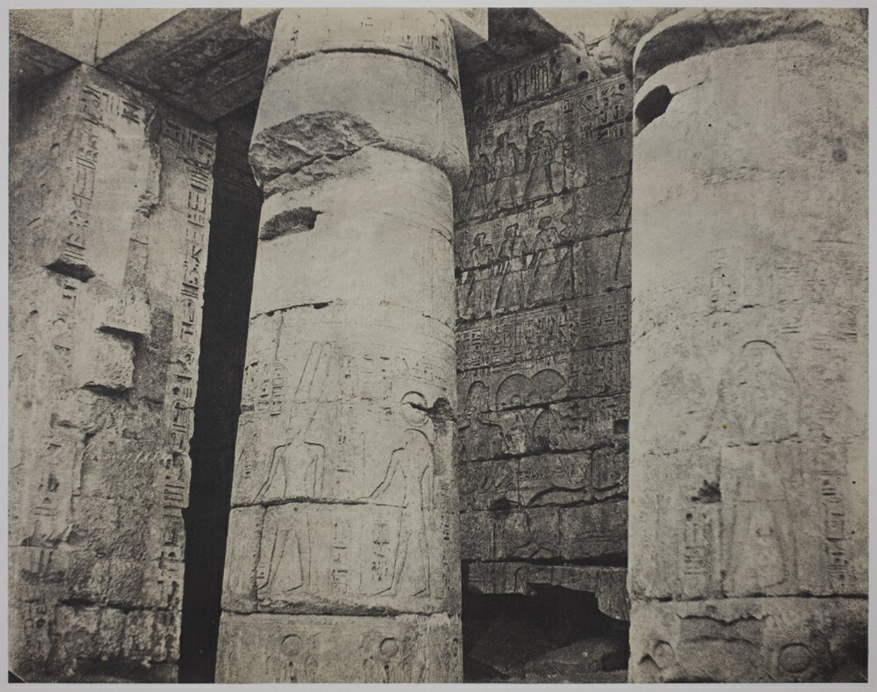 Medinet Habu, pohřební chrám Ramsese III, levá stěna od John Beasley Greene