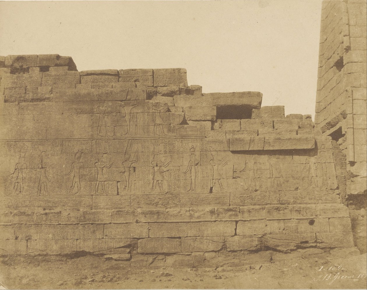 Karnak, Temple South of the Hypostyle Hall, South Wall (Exterior Face) od John Beasly Greene