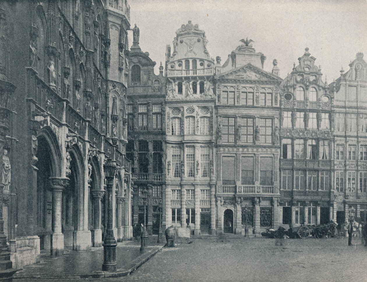 Roh náměstí Grand Place, Brusel, Belgie, c1900 1914-1915 od John Benjamin Stone