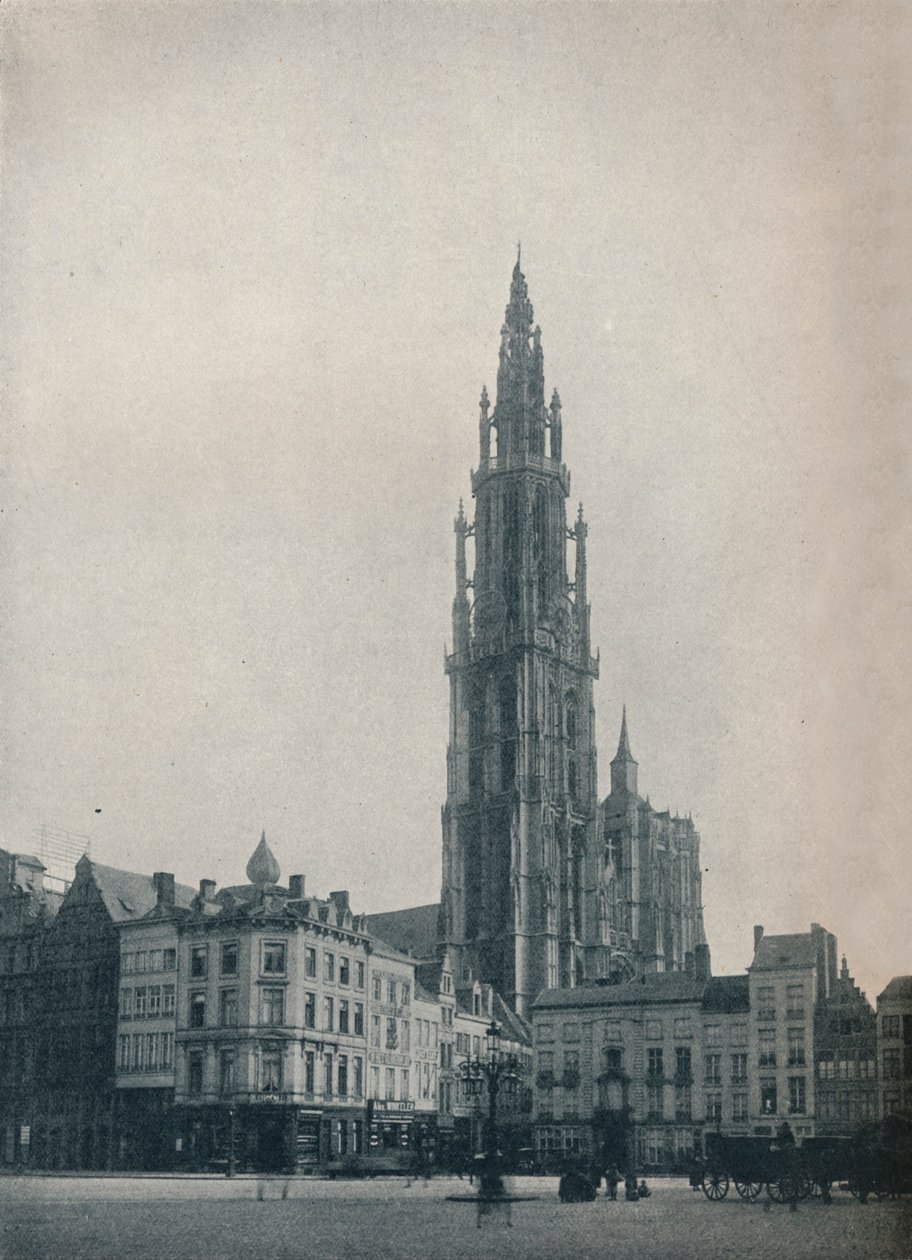 Katedrála Panny Marie, Antverpy, Belgie, c1900 1914-1915 od John Benjamin Stone