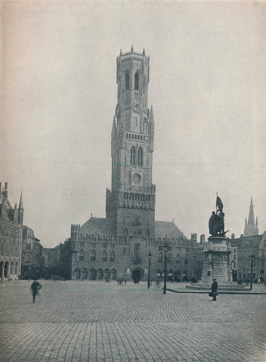 The Markt and the Belfry, Bruggy, Belgie c1900 1914-1915 od John Benjamin Stone