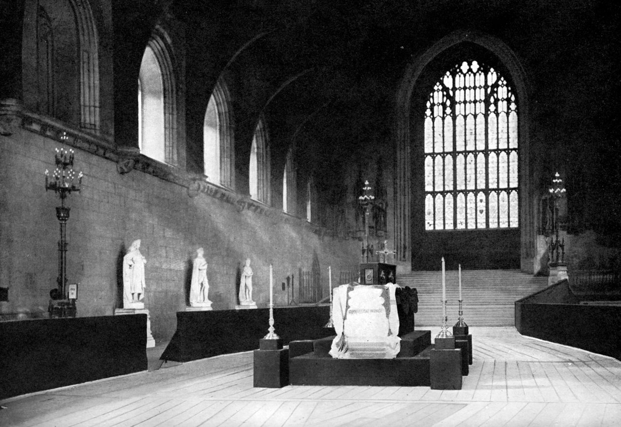 Ležící ve státě William Gladstone, Westminster Hall, Londýn, 1898 c1905. od John Benjamin Stone