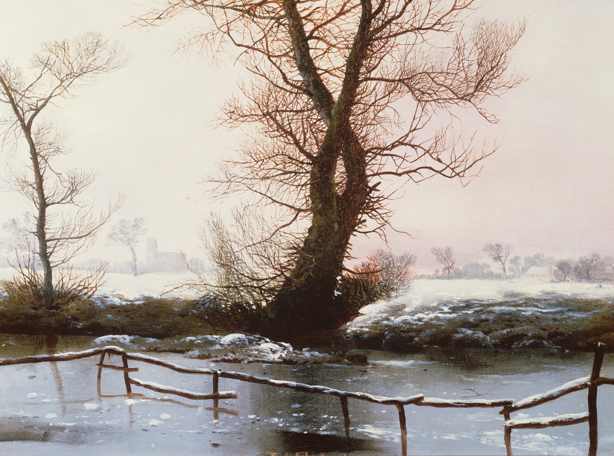 The Frozen Pool, 1873 (olej) od John Berney Ladbrooke