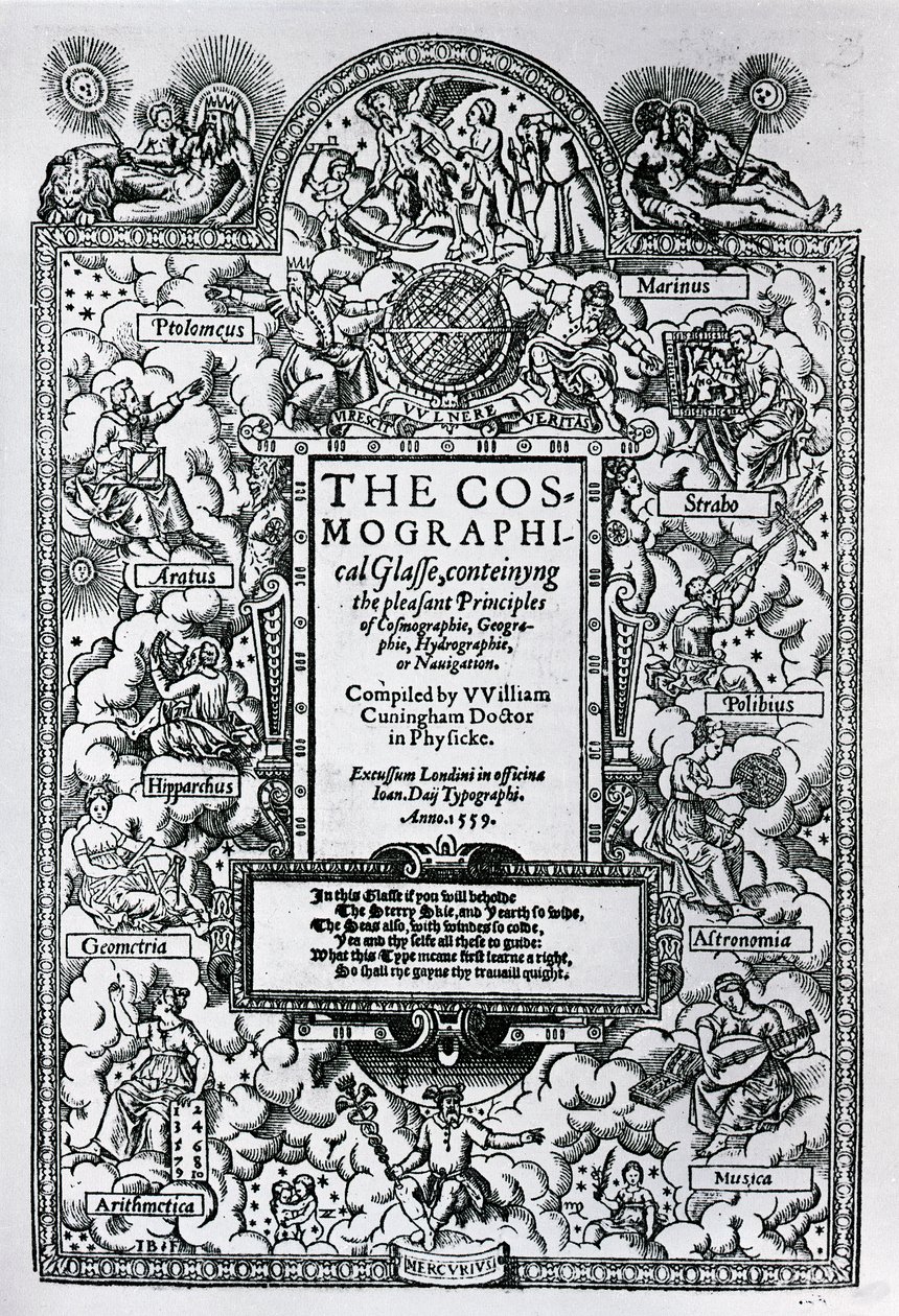 Titulní strana Kosmografického skla, 1559 od John Bettes