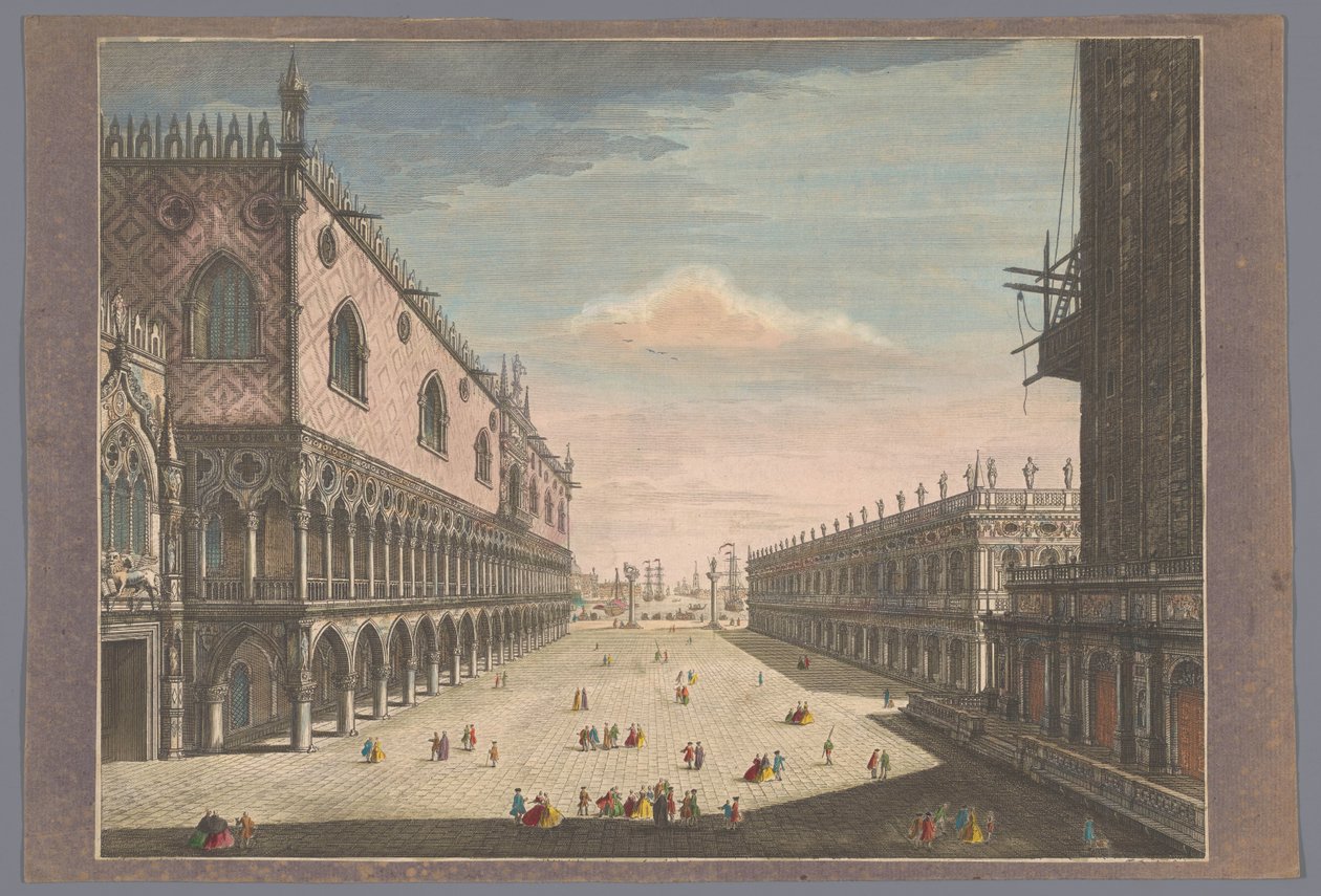 Pohled na náměstí San Marco v Benátkách Pohled z malého St. Mark