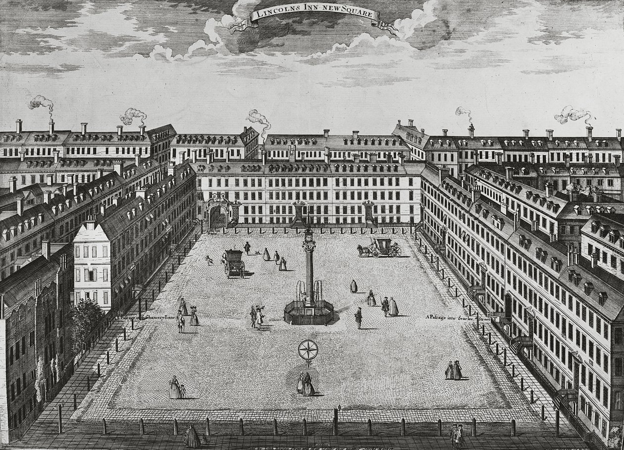 Lincolns Inn New Square, kolem roku 1725 od John Bowles
