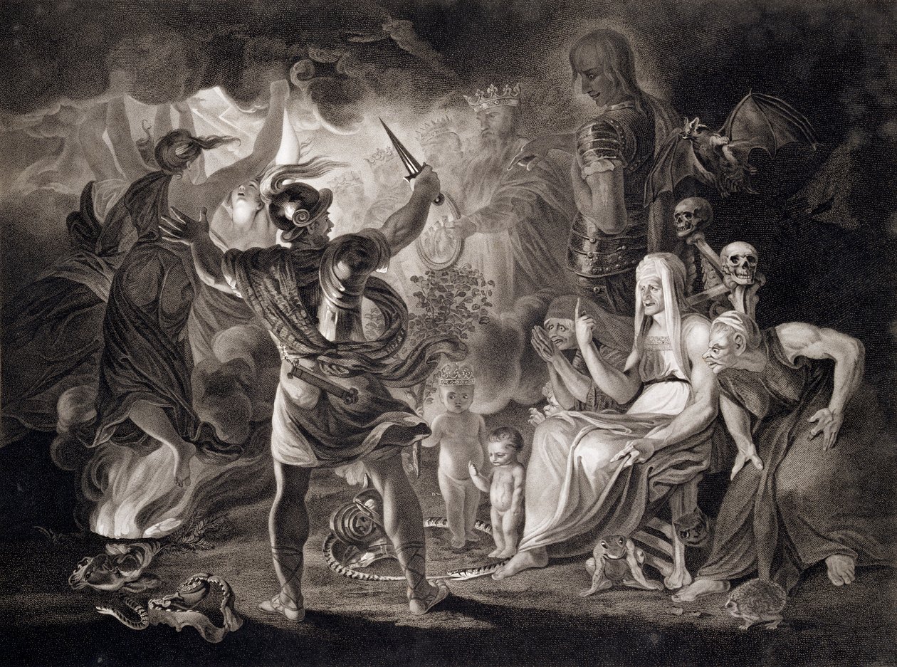Macbeth, Tři čarodějnice a Hekaté, 1805 od John Boydell