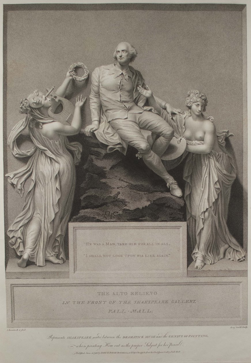 Shakespeare s múzou literatury a géniem malířství, 1803 od John Boydell