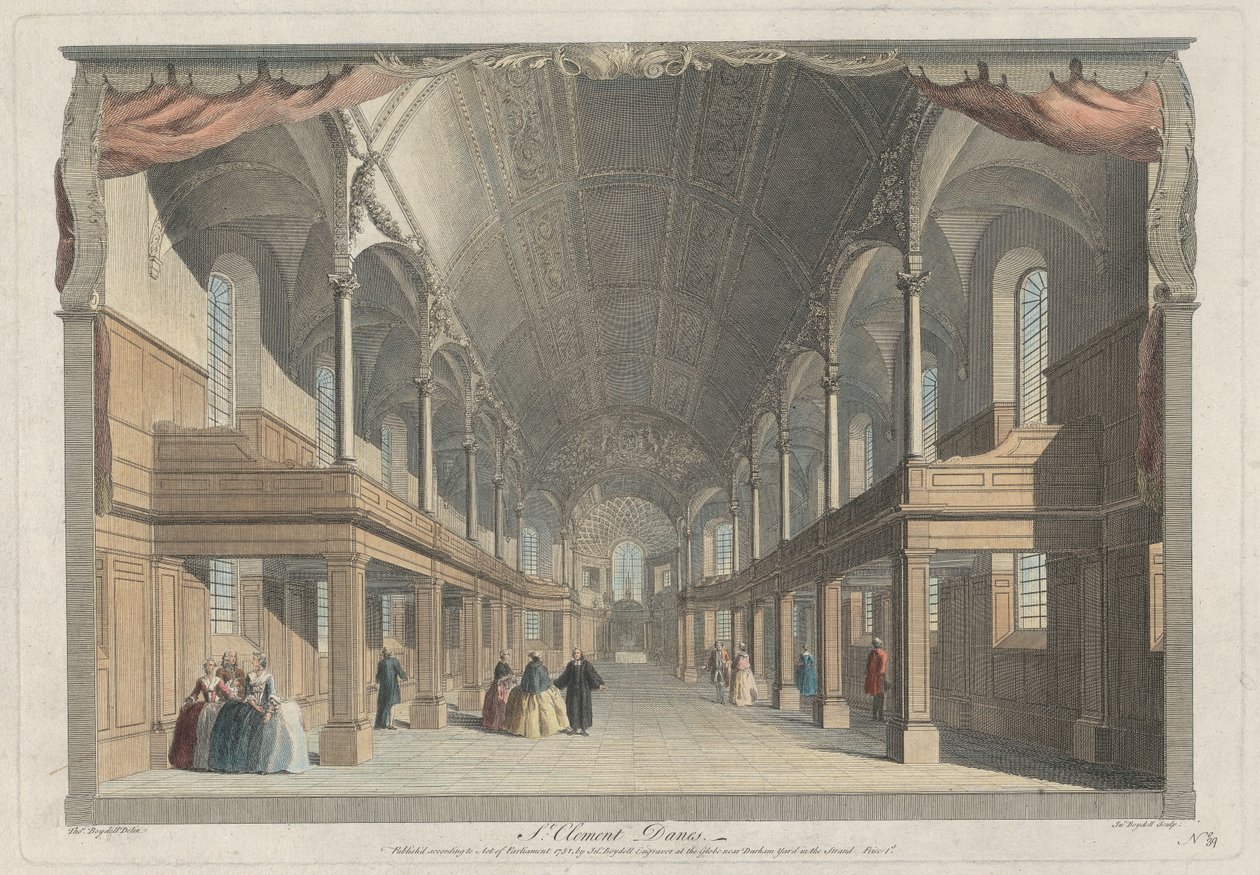 St. Clement Danes od John Boydell