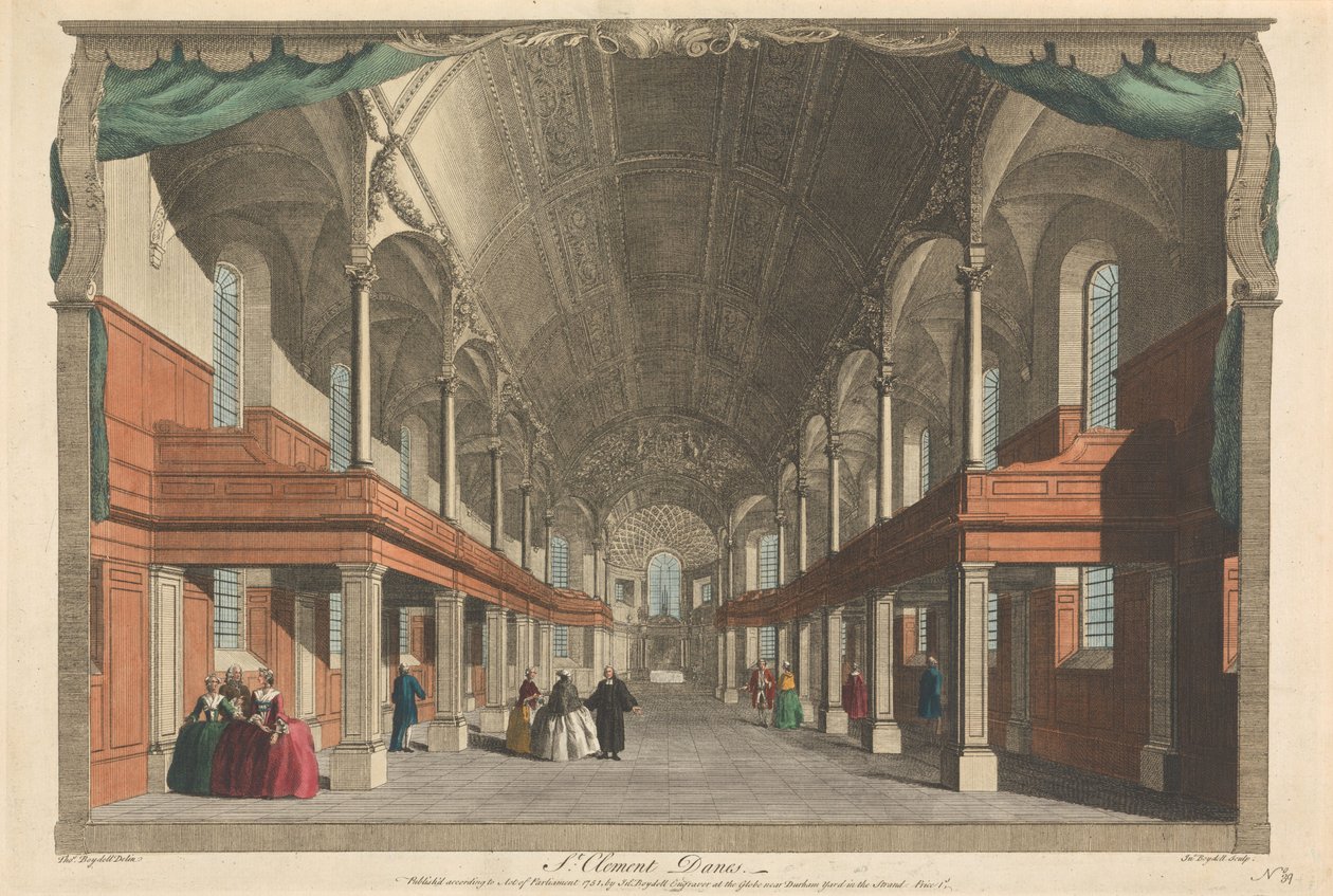 St. Clement Danes od John Boydell