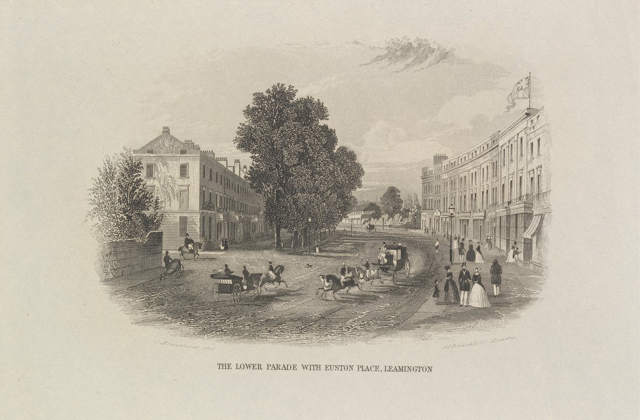 The Lower Parade s Euston Place, Leamington od John Brandard