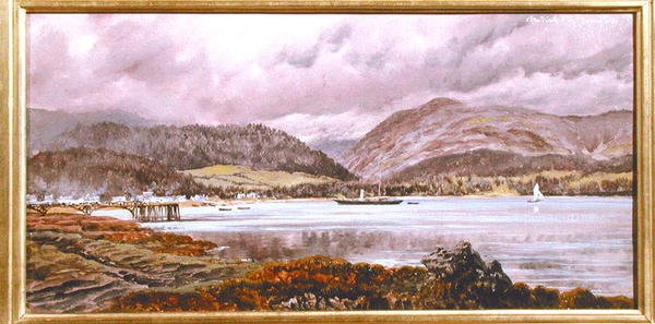 Brodick Pier, 20. srpna 1886 (olej na plátně) od John Brett