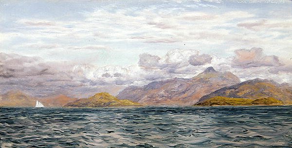 Loch Linnhe, poblíž Oban, Skotsko (olej na plátně) od John Brett