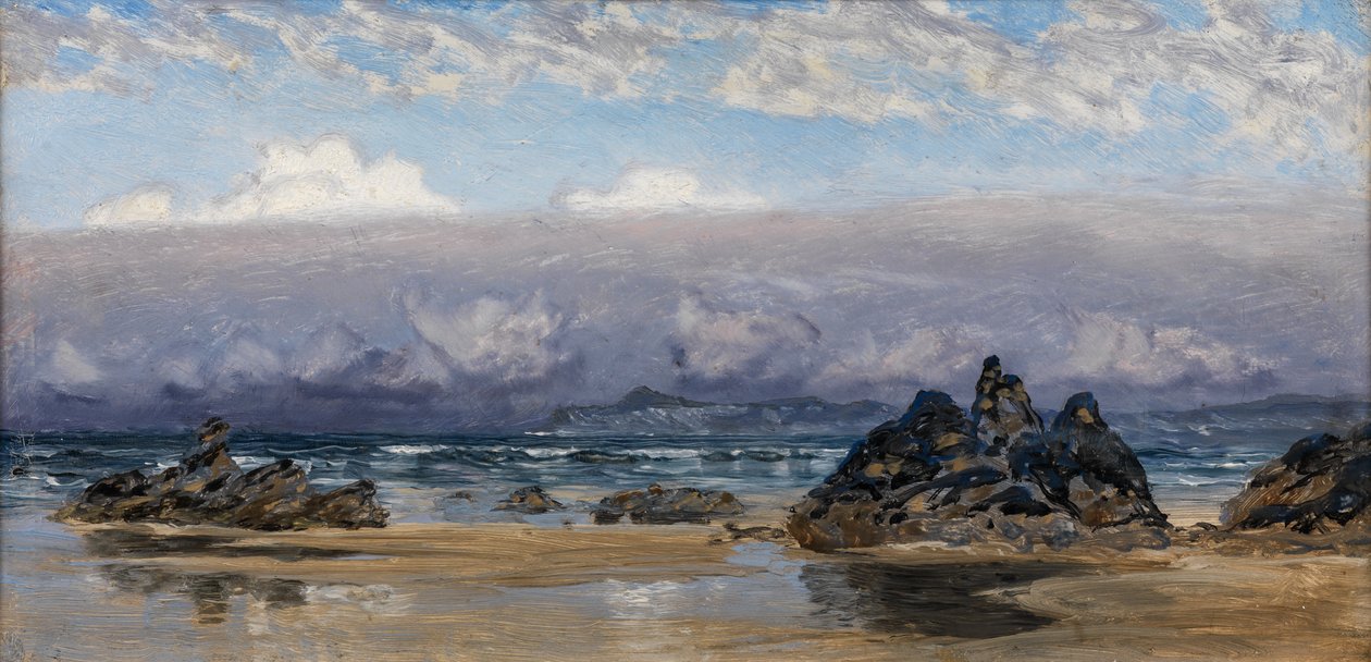 Newquay, Cornwall (olej na plátně) od John Brett