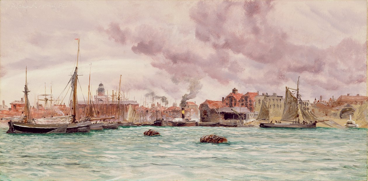 Přístav Portsmouth, 1884 od John Brett