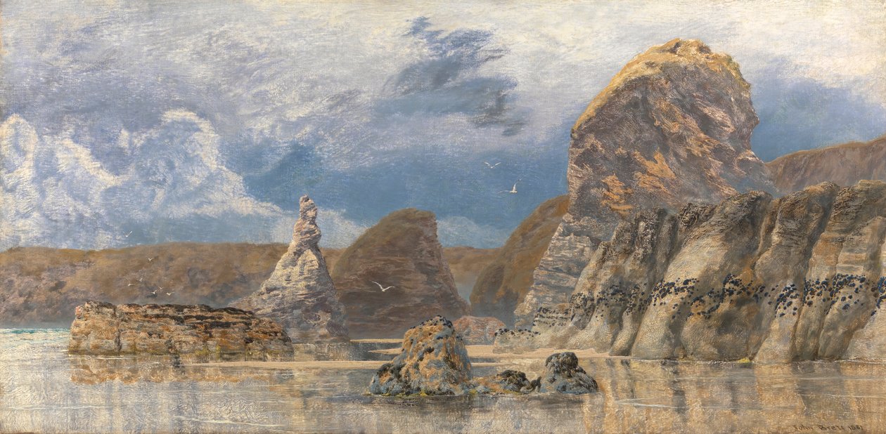Mělčiny Hareslade Cove, Gower od John Brett