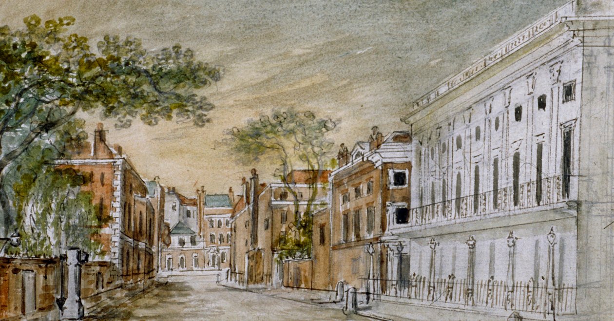 Pohled podél Vigo Lane, City of Westminster, Londýn, 1793 od John Bromley