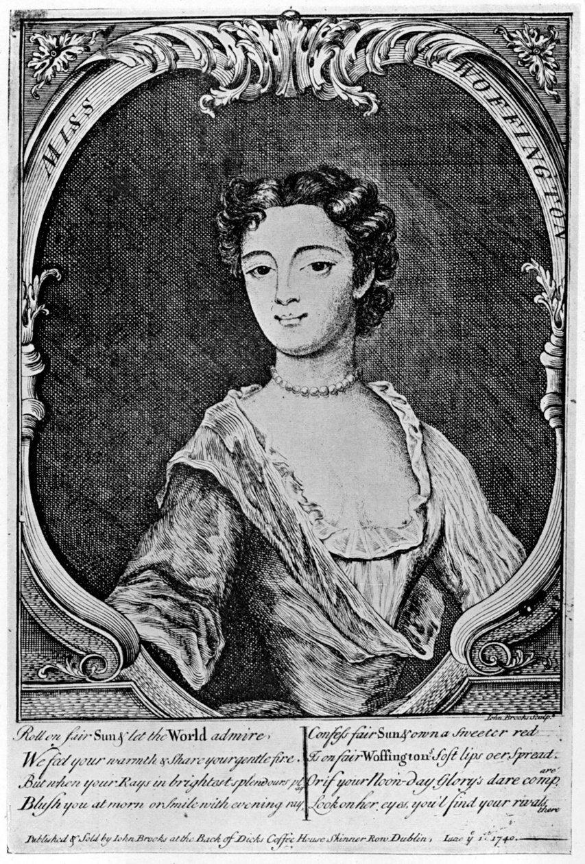 Margaret Peg Woffington 1720-1760, irská herečka, 18. století 1905. od John Brooks