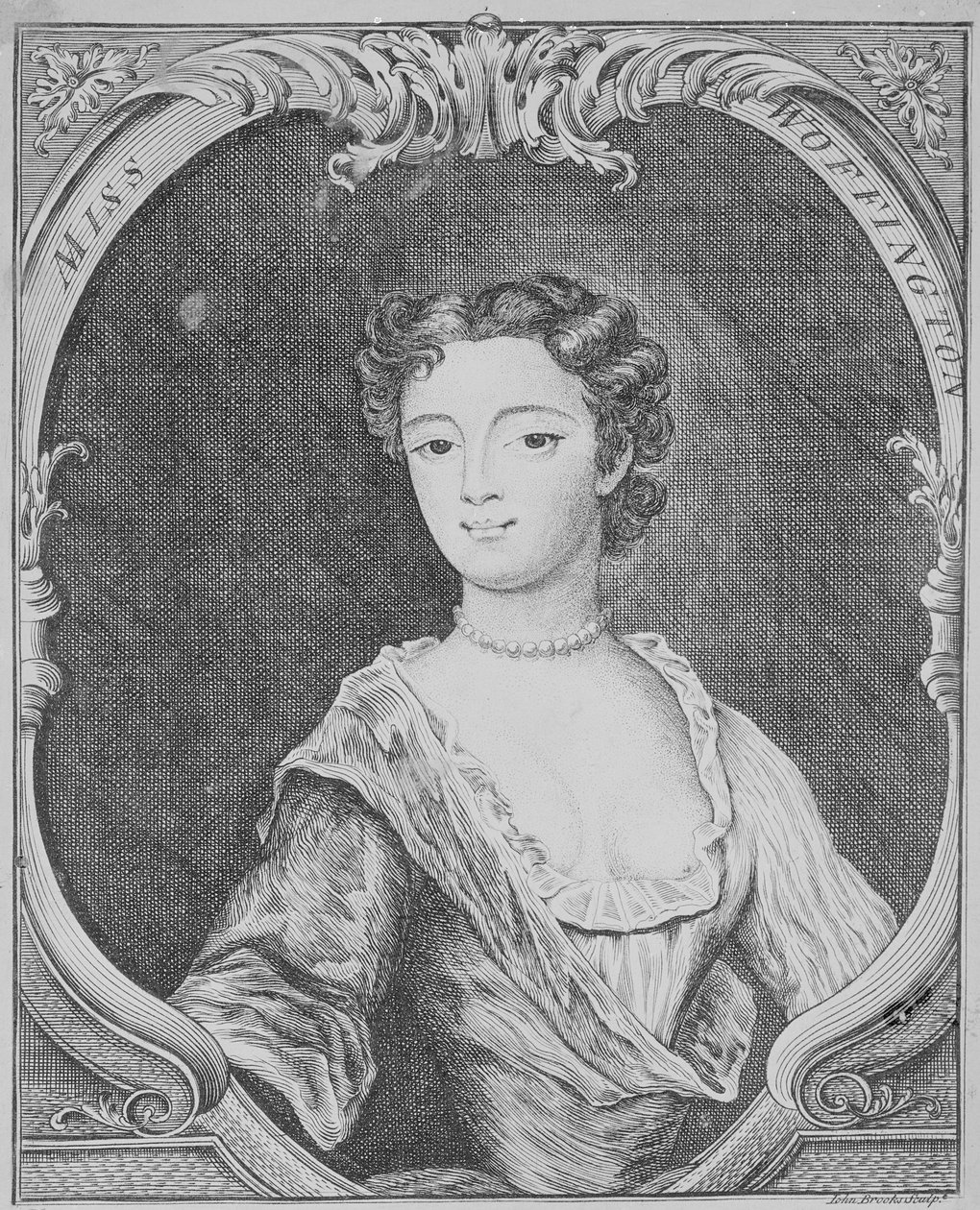 Slečna Margaret Woffington, 1740 od John Brooks