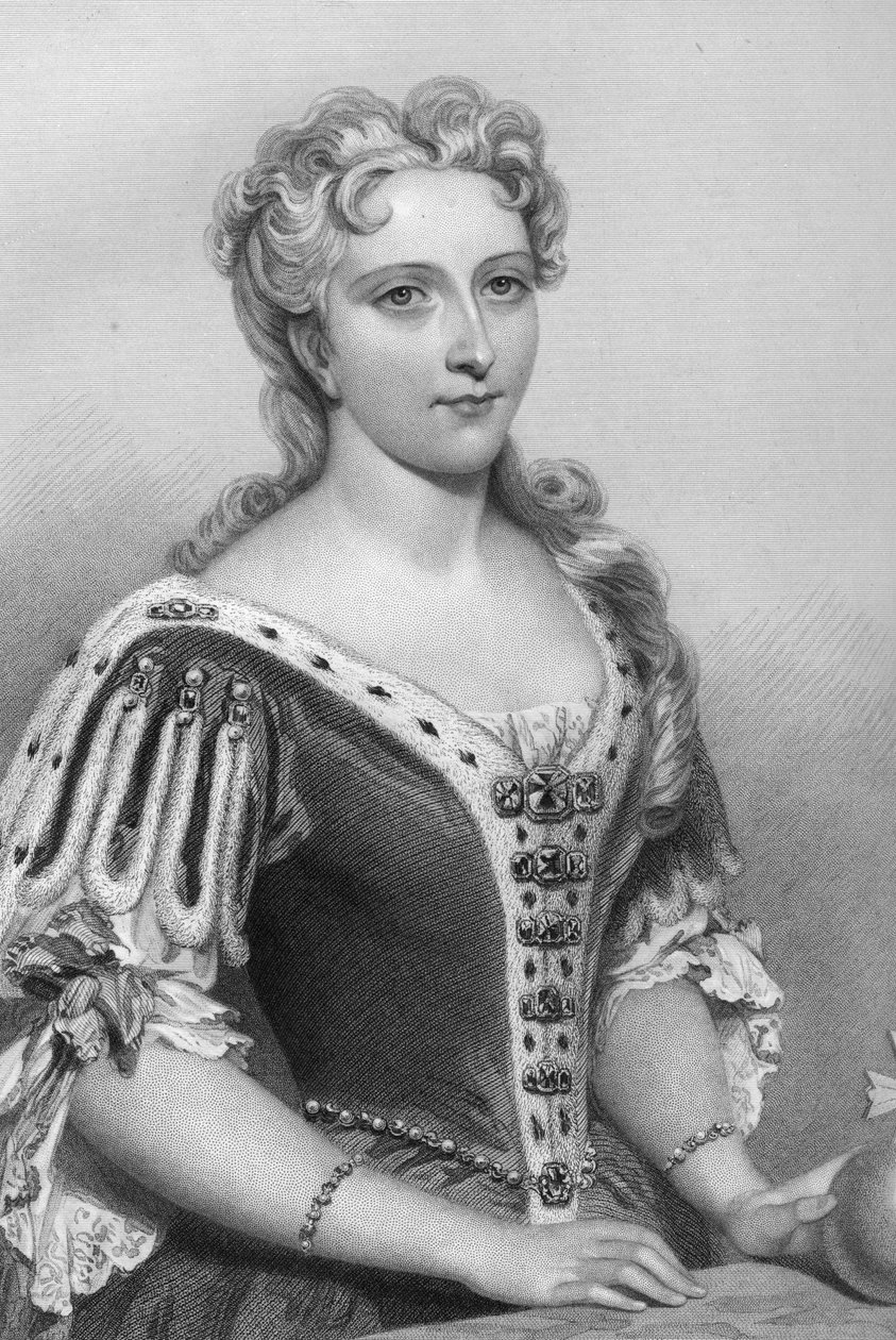Caroline of Brandenburg-Ansbach 1683-1737, královna choť krále Jiřího II, 1851. od John Brown