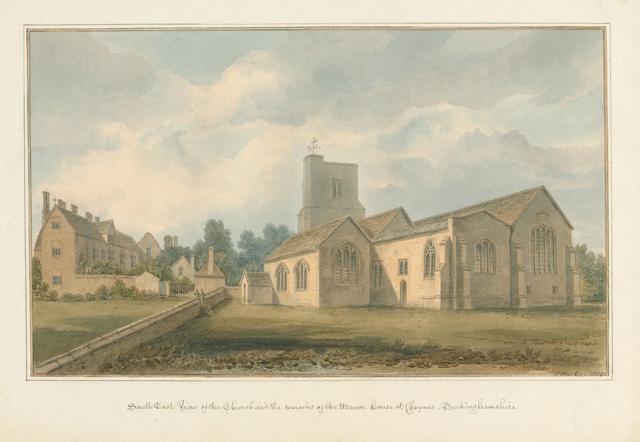 Buckinghamshire - Chenies Church and Remains of the Manor House, 1824 od John Buckler