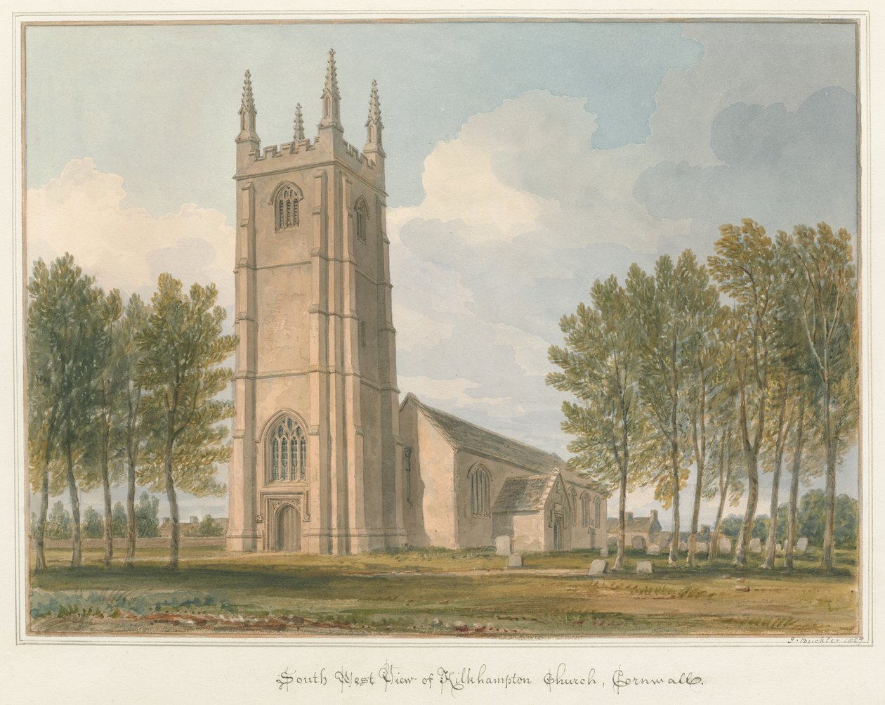 Cornwall - Kilkhampton Church od John Buckler