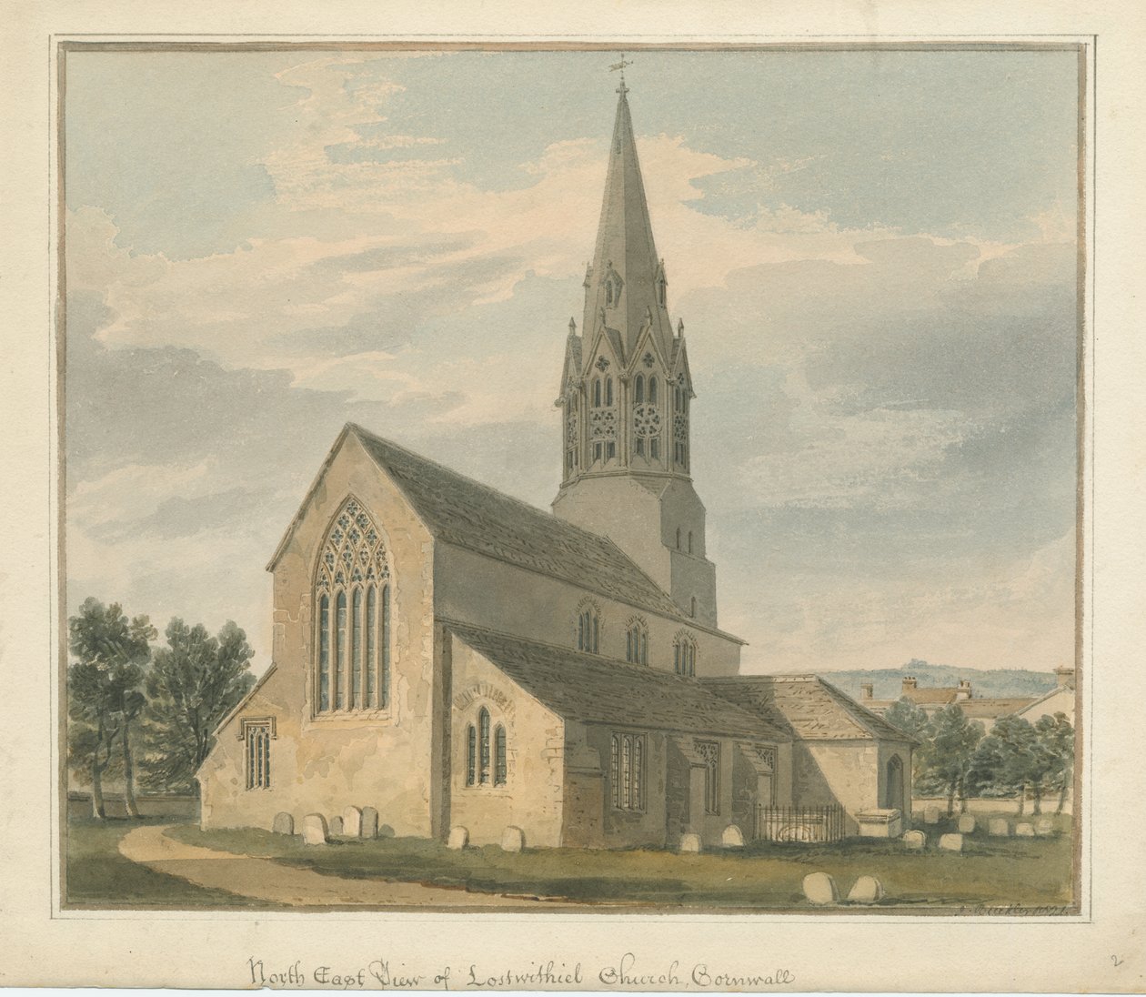 Cornwall – kostel Lostwithiel od John Buckler