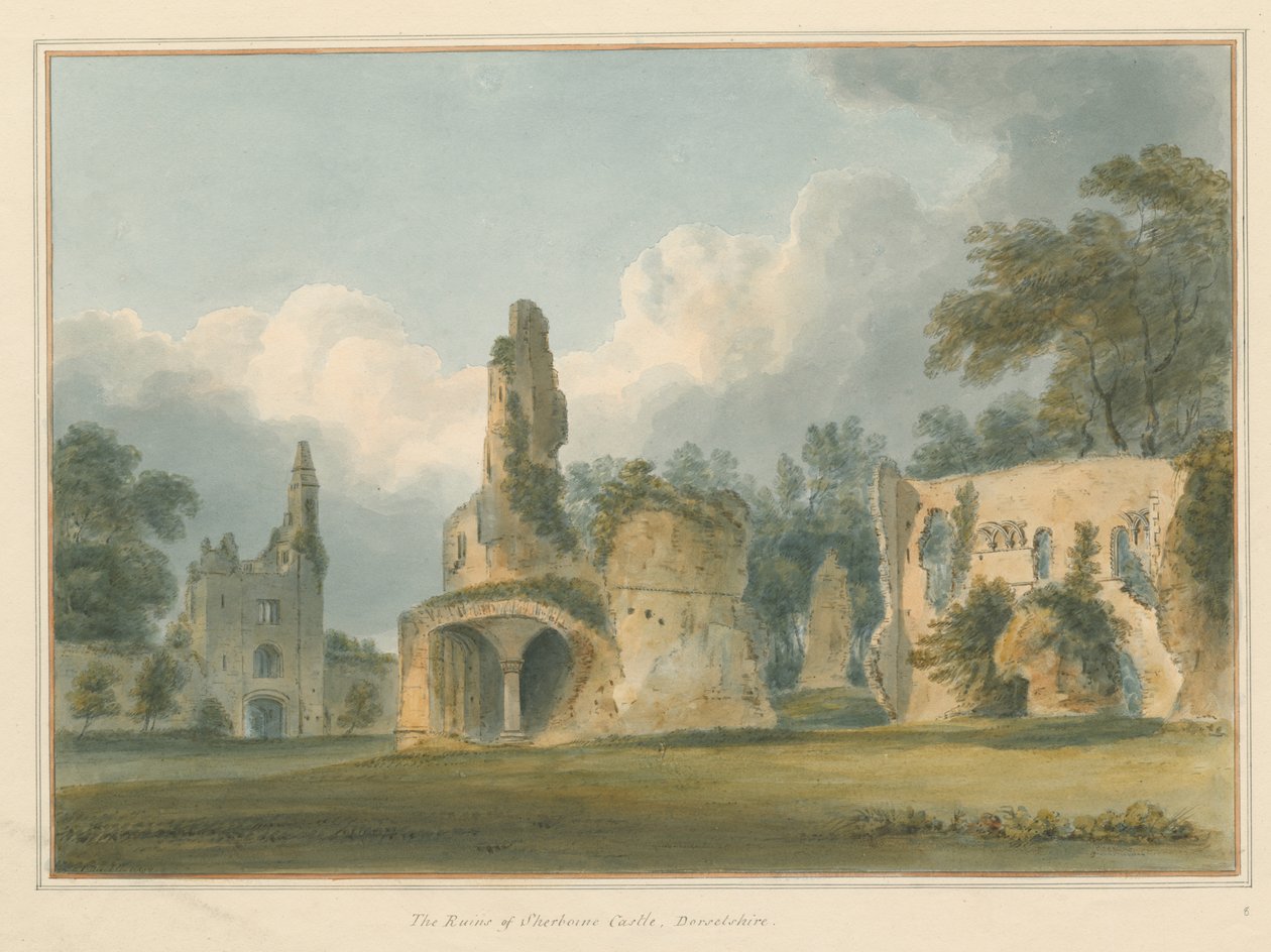 Dorset - Sherborne - Ruiny hradu, 1802 od John Buckler