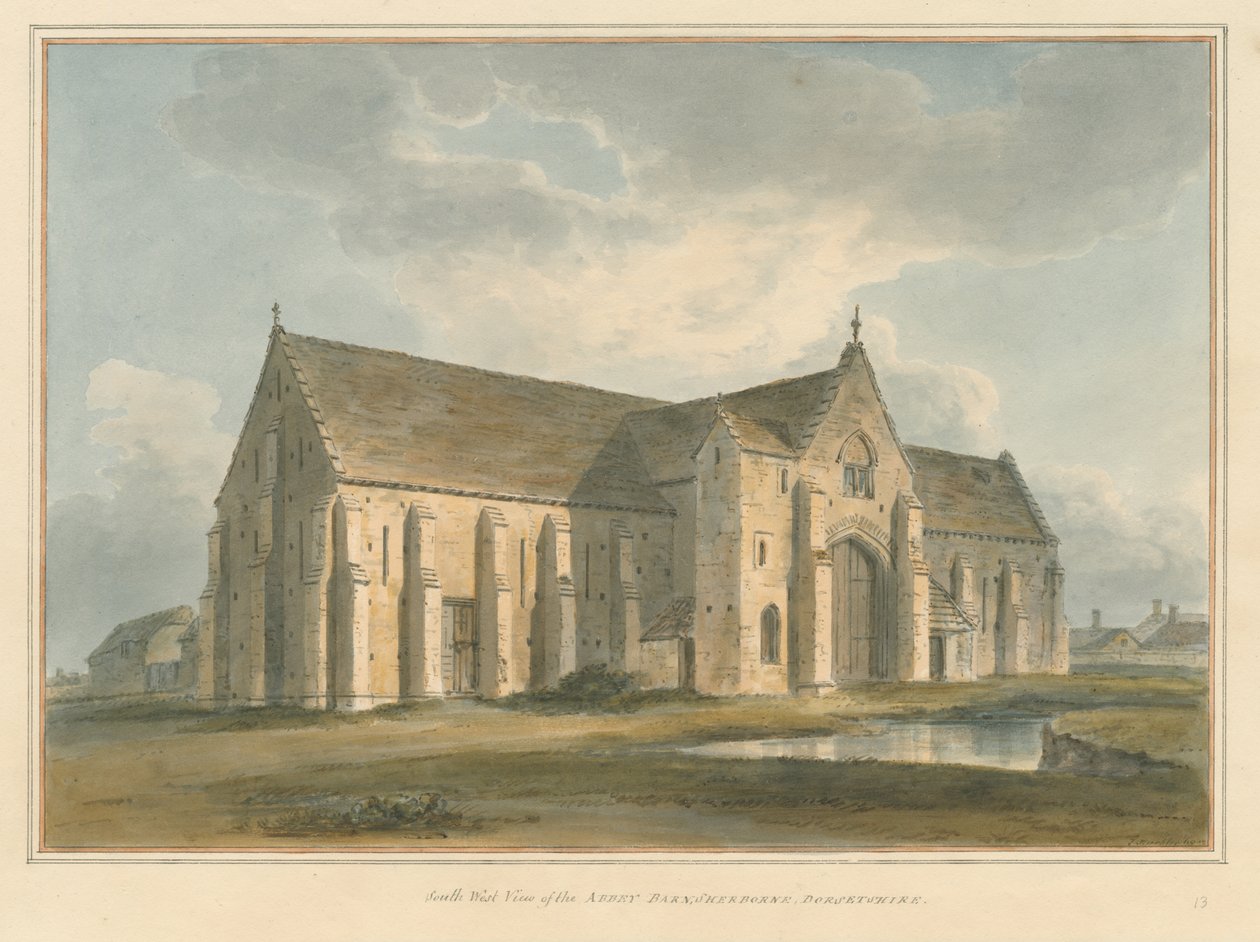 Dorset - Sherborne - The Abbey Barn od John Buckler
