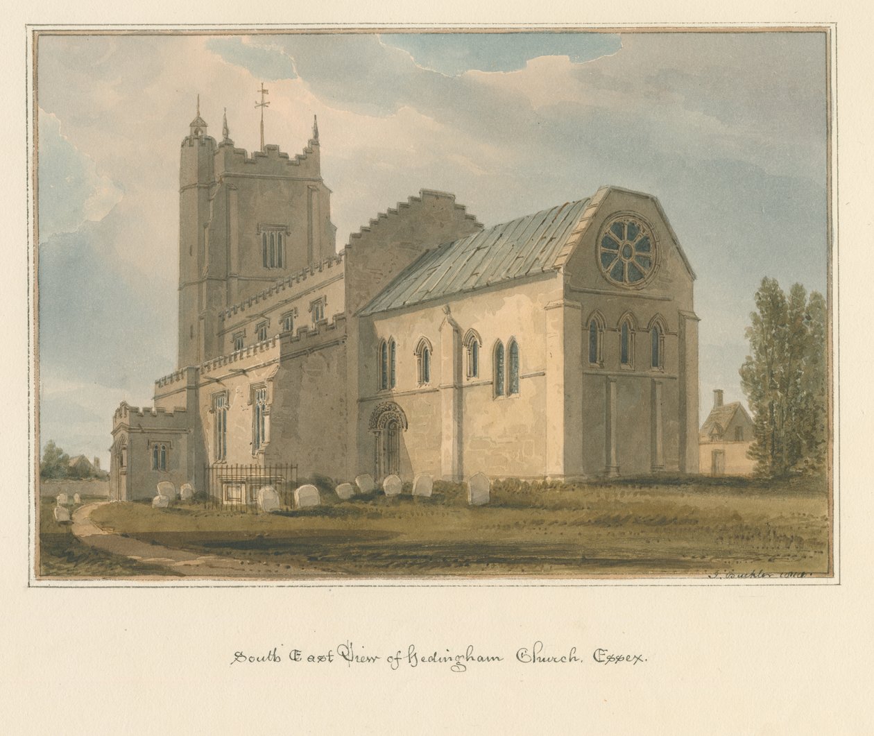 Essex - Hedingham Church od John Buckler