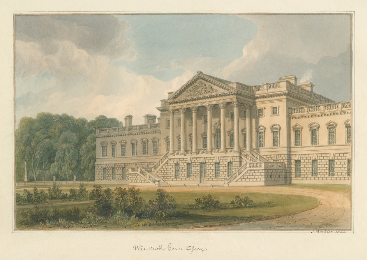 Essex - Wanstead House, 1822 od John Buckler