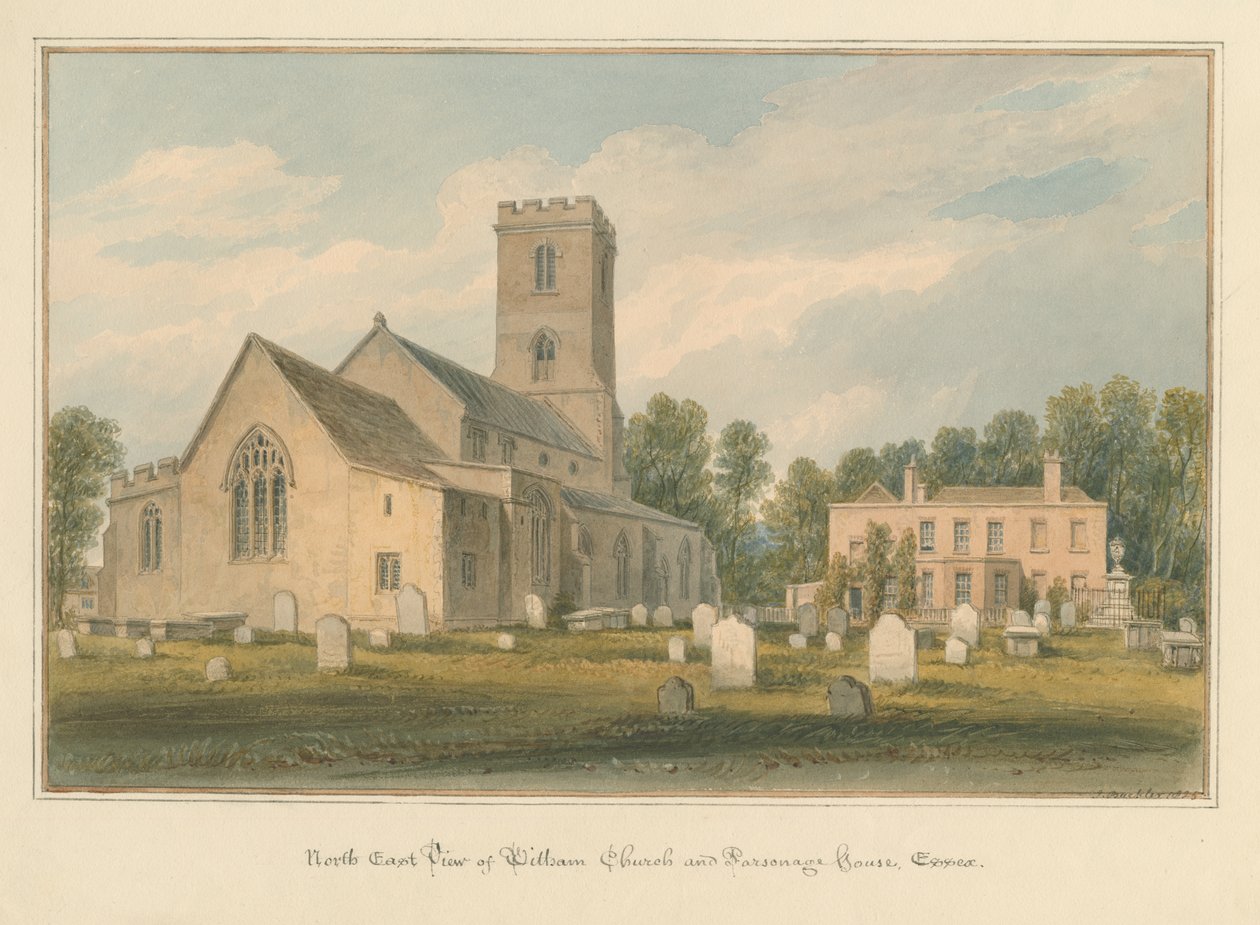 Essex - kostel Witham a farní dům od John Buckler