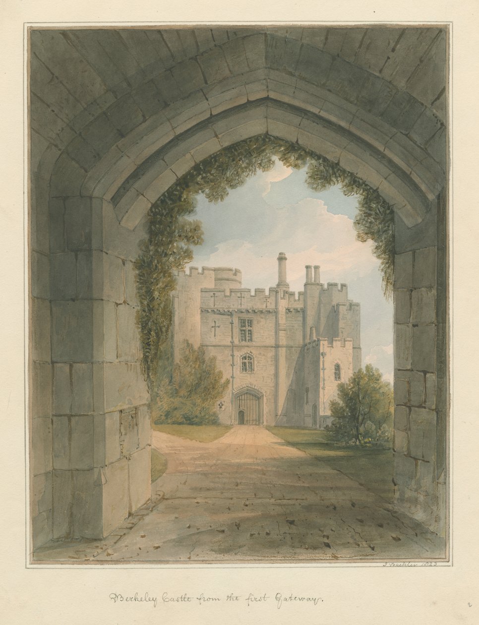 Gloucestershire – hrad Berkeley, 1823 od John Buckler
