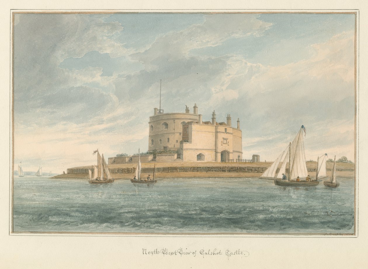 Hampshire – hrad Calshot od John Buckler