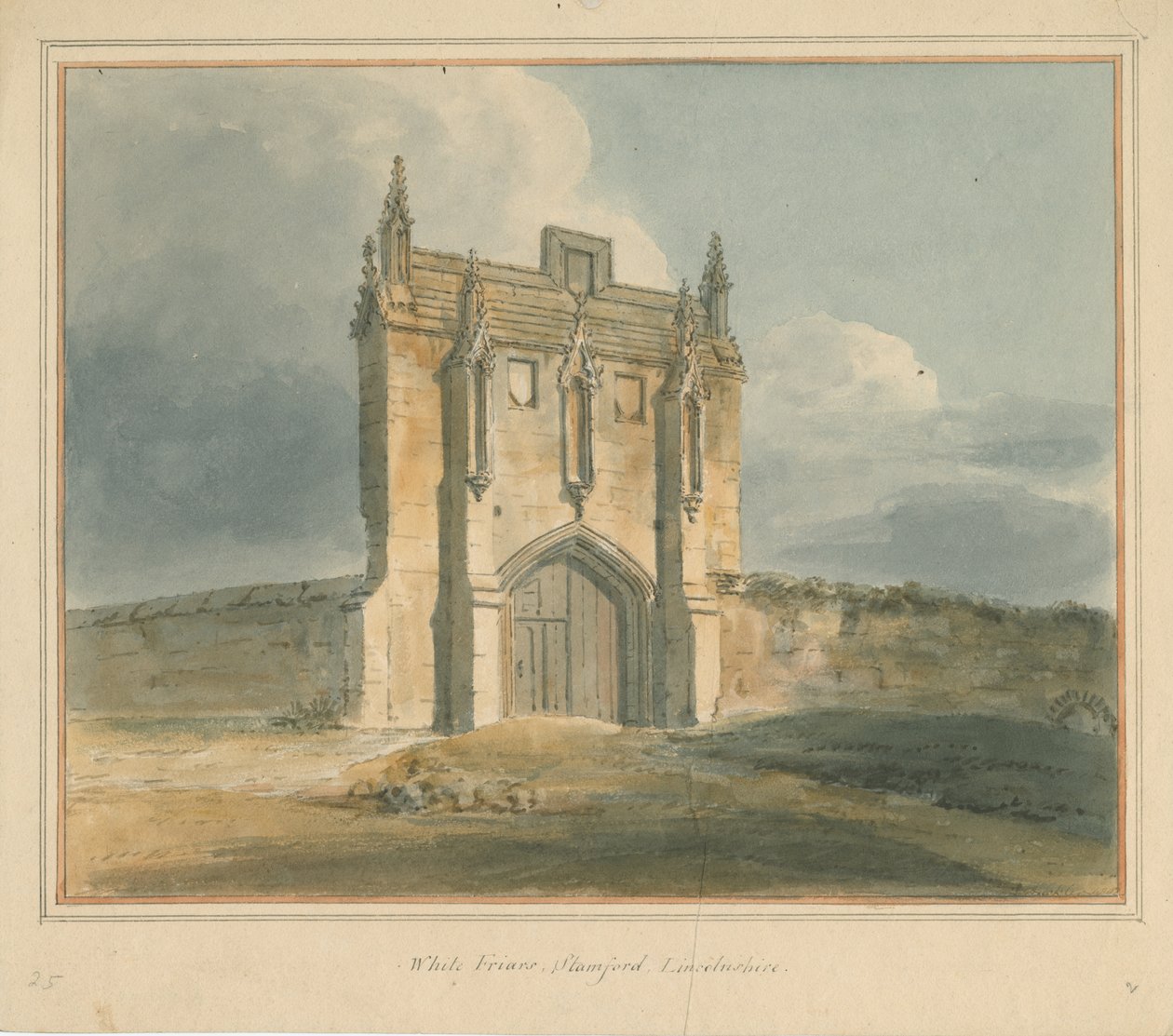 Lincolnshire - Stamford - White Friars, 1802 od John Buckler